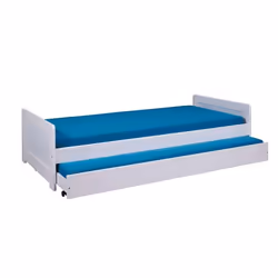 Inter Link Lit gigogne SURF 90x200 incl. sommier à lattes Blanc Bois massif