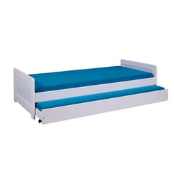 Inter Link Lit gigogne SURF 90x200 incl. sommier à lattes Blanc Bois massif