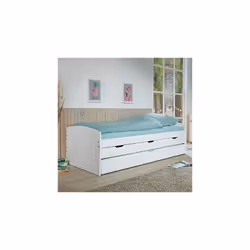 Un esprit raffiné et glamour pour ce lit avec rangement ultra confortable . Il est entièrement fabriqué en pin, un matériau r ...