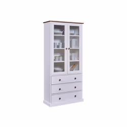 Inter Link Vitrine Westerland Blanc Bois Massif