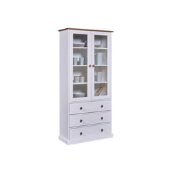 Inter Link Vitrine Westerland Blanc Bois Massif