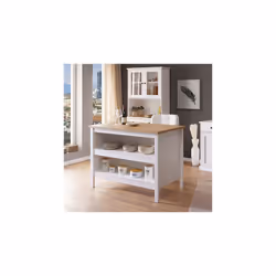 Julina buffet cuisineØ, 2 tablettes blanc, Artisan chêne décor.