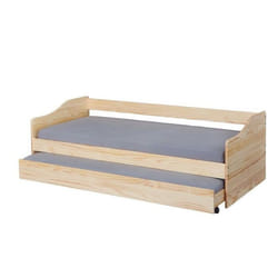 Inter Link Lit gigogne Leonie 23 90x200 cm nature bois massif avec sommier à lattes