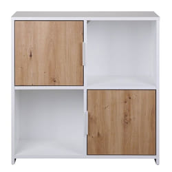 Inter Link Étagère Pepeto 2TW Chêne Artisan blanc