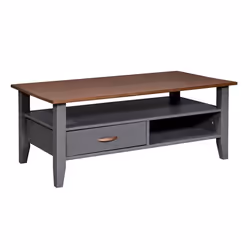 Inter Link Table basse LUZERNA Gris Bois massif