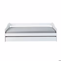 Inter Link Lit gigogne Leonie 23 90x190 cm blanc bois massif avec sommier à lattes