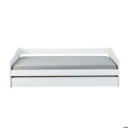 Inter Link Lit gigogne Leonie 23 90x190 cm blanc bois massif avec sommier à lattes