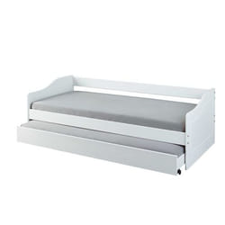 Inter Link Lit gigogne Leonie 23 90x200 cm blanc bois massif avec sommier à lattes