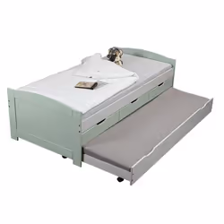 Inter Link Lit gigogne en pin massif en Salvia Pastello