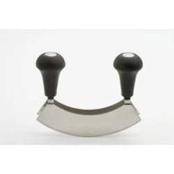 HACHOIR MANUEL DEMI LUNE BERCEUSE 2 LAMES USTENSILES DE CUISINE - WEIS