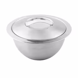 Saladier - WEIS - Bol isotherme avec couvercle double paroi inox 33 cm - Gris - Compatibilité lave-vaisselle