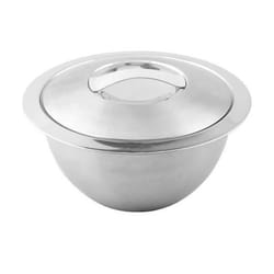 Saladier - WEIS - Bol isotherme avec couvercle double paroi inox 33 cm - Gris - Compatibilité lave-vaisselle