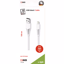 2GO 797288 câble Lightning 1 m Blanc