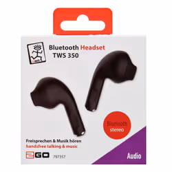 2GO 797357 écouteur/casque True Wireless Stereo (TWS) Ecouteurs Appels/Musique Bluetooth Noir