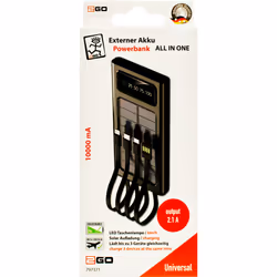 2GO 797371 banque d'alimentation électrique 10000 mAh Noir