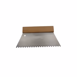 toolland truelle crantée, rectangulaire. Poignée en bois. Longueur: 250 mm. Les dents 6 x 6 mm.