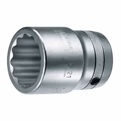 Carré d’entraînement 25 mm (1 pouce) · Avec goujon de sécurité · Acier CV · Chromé · Moleté · Actionnement manuel · DIN 3124  ...
