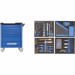 Pour l'industrie, l'artisanat et l'automobile, Outils en dimensions métriques, Avec système d'outils de contrôle GEDORE : con ...