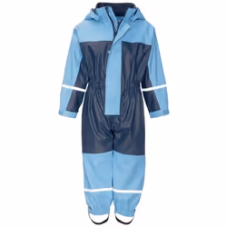 PLAYSHOES 405401, Salopette, Enfant, Mâle, Bleu, Couleur marbre, Manches longues, Fermeture à glissière