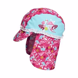 PLAYSHOES UV-Schutz Bademütze, Badekappe Flamingo, Sombrero para Niñas, Turquesa (Türkis 15), Large (Talla del Fabricante: 53 ...
