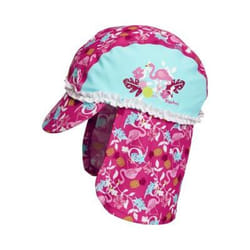 PLAYSHOES UV-Schutz Bademütze, Badekappe Flamingo, Sombrero para Niñas, Turquesa (Türkis 15), Large (Talla del Fabricante: 53) Casquette Elastane, Polyamide