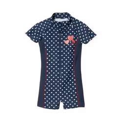 PLAYSHOES 461241-11_110/116, Maillot de bain une pièce, Enfant, Bleu, Rouge, Blanc, Motif, 110/116, Bébé (hauteur)