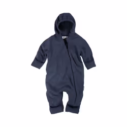 PLAYSHOES Fleece-Overall uni, Salopette, Bébé (0-2 ans), Unisexe, Bleu, Bébé (hauteur), Manches longues
