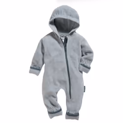 PLAYSHOES Fleece-Overall meliert, Body, Unisexe, Monochromatique, Bébé (hauteur), Longueur de cheville, Manches longues