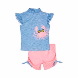 PLAYSHOES 461292, Ensemble de maillots de bain, Enfant, Bleu, Rose, Monochromatique, 74/80, Bébé (hauteur)