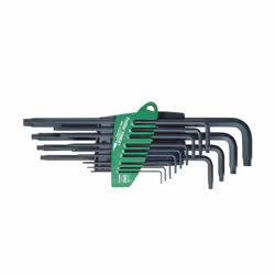 Wiha 24312, Clé torx en L, T10, T15, T20, T25, T27, T30, T40, T5, T50, T6, T7, T8, T9, Noir, Sulfate de chondroïtine, Plastiq ...