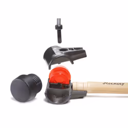 Wiha 26613 Marteau en plastique Noir, Orange, Bois