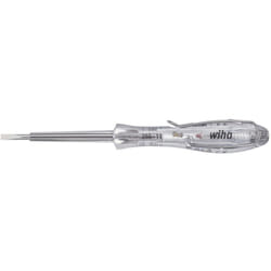 Wiha - Détecteur de tension SoftFinish® unipolaire,110 - 250 volts Fente transparent, avec agrafe 3.0 mm (35378)