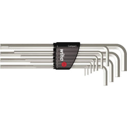 Jeu de clés mâles en étui Compact Six pans 11 pcs, nickelées brillantes (36451) - Wiha