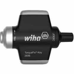 CLÉ DYNAMOMÉTRIQUE PRÉRÉGLÉE : le TorqueFix Key de Wiha offre un couple fixe préréglé de 1,4 Nm, idéal pour un vissage contrô ...