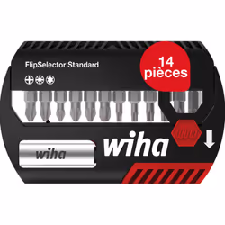 Wiha FlipSelector Standard, 12 pièce(s), Phillips, Cruciforme, Torx, Polyester, PH2 PZ1 PZ2 PZ3 T15 T20 T25 T10 T30 T40, 25 m ...