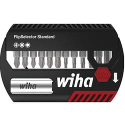 Wiha - Coffret d'embouts FlipSelector Standard 25 mm Pozidriv, torx® 13 pcs 1/4' C6,3 (39041)