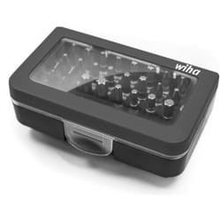 Wiha Jeu d'embouts standard de 25 mm mélange de 31 pièces de 1/4' C6,3 dans un coffret et clip attache-ceinture compris (41130)