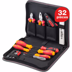 Description générale Cet ensemble d'outils pour électricien de 31 pièces de la marque Wiha est idéal pour les professionnels  ...