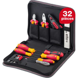 Jeu d'outils électricien 32 pièces avec sacoche à outils i Assortiment de base compact dans trousse à outils avec poignée de transport (41241) - Wiha