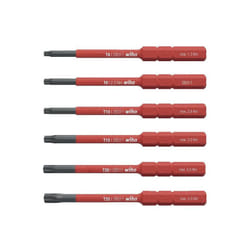 Boite de 6 embouts slim Torx, isolés 1000V T8 - T9 - T10 T15 - T20 - T25 - wiha
