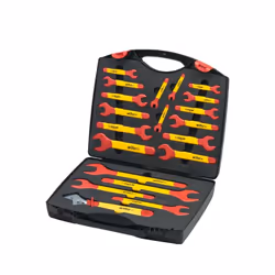 Wiha 43022, Jeu de clés à molette, Noir, Orange, Rouge, Droit, 6,7,8,9,10,11,12,13,14,15,16,17,18,19,22,24,27,30,32 mm, 4,23 ...