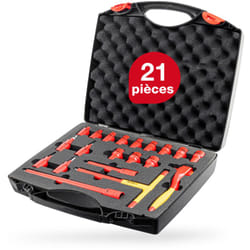 Jeu de clés à cliquet isolées 3/8' - 21 pcs - WIHA - 43023