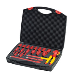 Wiha 43024 clé à cliquet 10,11,12,13,14,17,19,22,24,27,32 mm 16 pièce(s) Rouge, Jaune