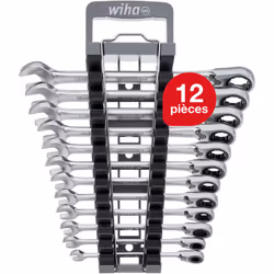 CONFORT : grâce à la denture fine de 72 dents, les clés polygonales bénéficient d’un angle de retour court de seulement 5°, o ...
