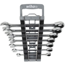 Jeu de clés mixtes à cliquet et à fourche 7 pièces dans un étui (45244) - Wiha