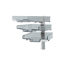 Hansa 41-5033.002 étagères Etagère d'angle Support de fixation Gris, Transparent