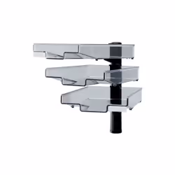 Hansa 41-5033.004, Tablette flottante, Support de fixation, Noir, Gris, Bureau, 3 étagères, 240 mm