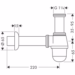 Hansgrohe 55213000 accessoire de douche et de baignoire Siphons de baignoire