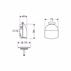 Hansgrohe 58127000 accessoire de douche et de baignoire Siphons de baignoire
