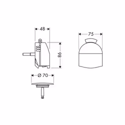 Hansgrohe 58128000 accessoire de douche et de baignoire Siphons de baignoire